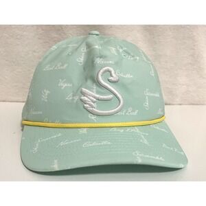 Swannies Golf Hat, light blue Cap Adjustable Snapback